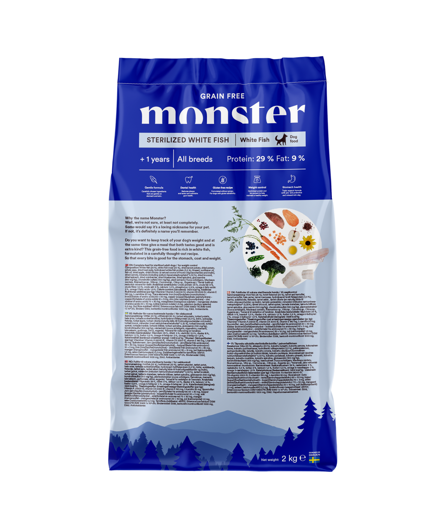 Monster Grain Free Sterilized White Fish