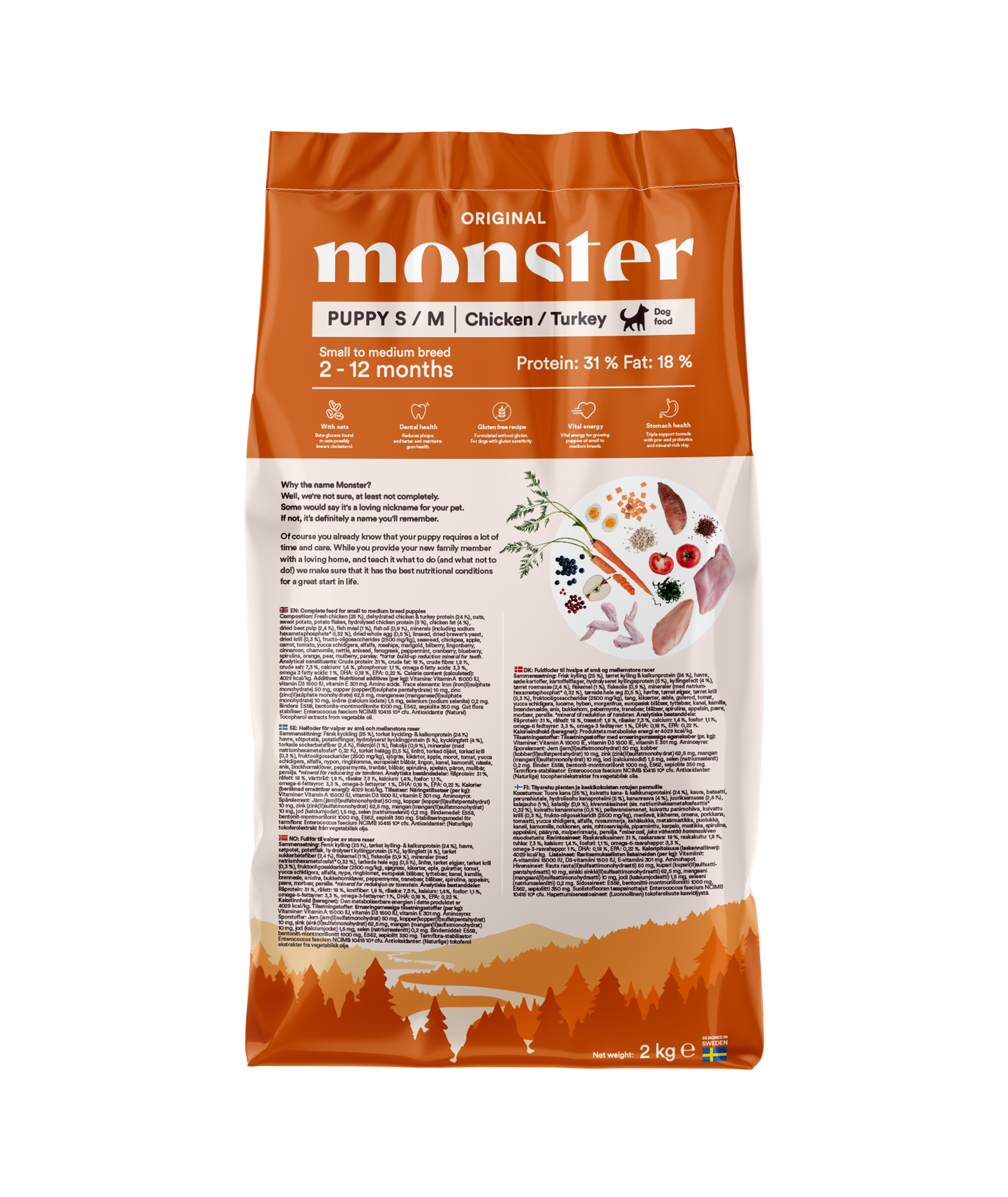 Monster Original Puppy S/M Chicken/Turkey