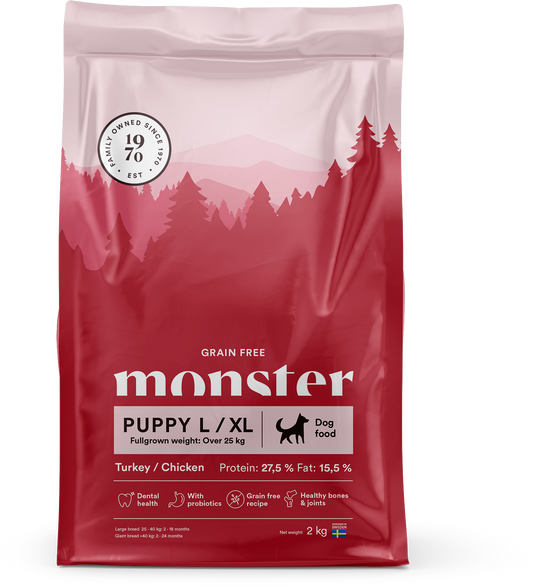 Monster Grain Free Puppy L/XL Turkey/Chicken