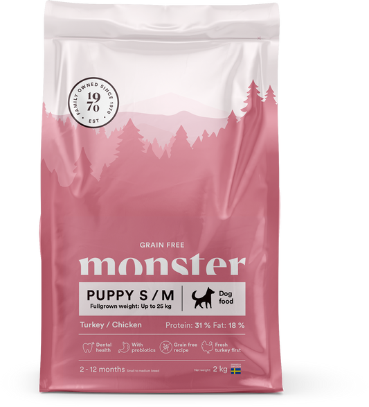 Monster Grain Free Puppy S/M Turkey/Chicken